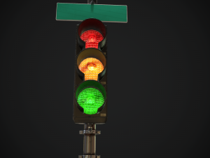 traffic light pbr textures Model 3D