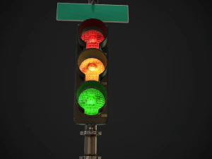 traffic light pbr textures 3D Model