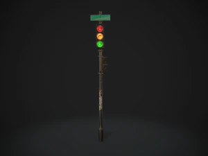 traffic light pbr textures 3D Model