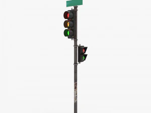 traffic light pbr textures 3D Model