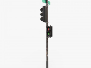traffic light pbr textures Model 3D