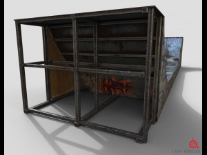 huge skate pipe pbr textures 3D Модель