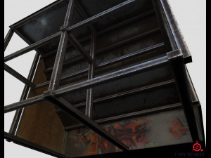 huge skate pipe pbr textures 3D Модель