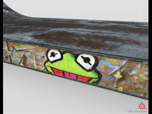 huge skate pipe pbr textures 3D Model