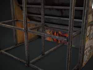 huge skate pipe pbr textures 3D Модель