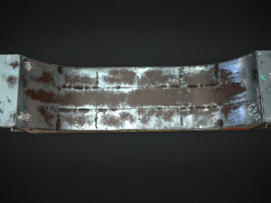 huge skate pipe pbr textures 3D Model