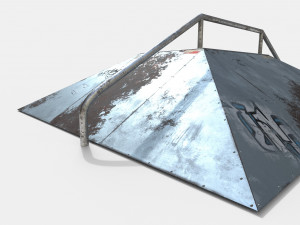 skate ramp pbr textures Modèle 3D