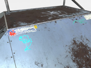 skate ramp pbr textures Modèle 3D