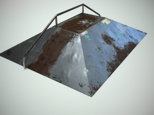 skate ramp pbr textures Modèle 3D
