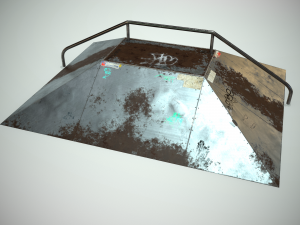 skate ramp pbr textures Modèle 3D