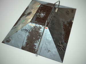 skate ramp pbr textures Modèle 3D