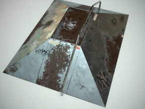 skate ramp pbr textures 3D Model