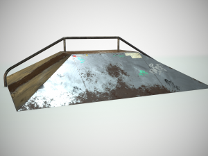 skate ramp pbr textures Modèle 3D
