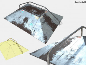 skate ramp pbr textures Modèle 3D