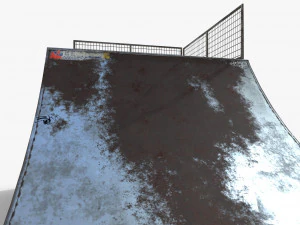 small skate ramp pbr textures 3D Model