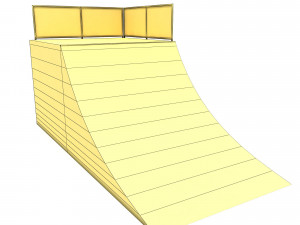 small skate ramp pbr textures Modello 3D