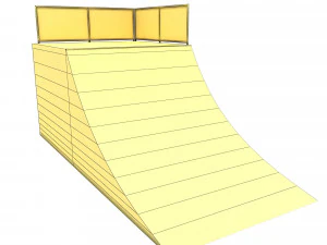 small skate ramp pbr textures 3D Model