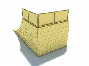 small skate ramp pbr textures 3D Model