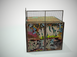 small skate ramp pbr textures Modello 3D