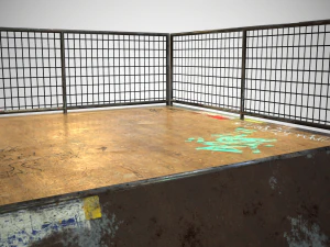 small skate ramp pbr textures 3D Model