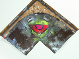 corner skate ramp pbr textures 3D-Modell