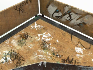 corner skate ramp pbr textures 3D Model