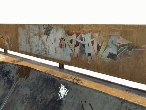 corner skate ramp pbr textures 3D-Modell
