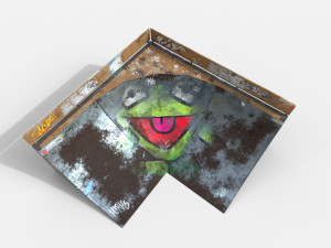 corner skate ramp pbr textures 3D-Modell