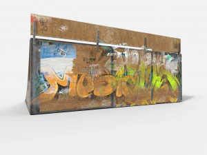 corner skate ramp pbr textures 3D Model
