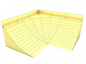 corner skate ramp pbr textures 3D Model