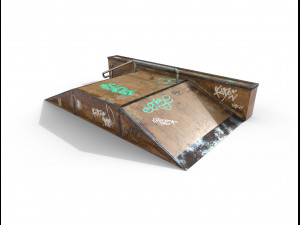 sk8 ramp pbr textures 3D Модель