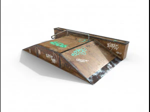 sk8 ramp pbr textures 3D Model