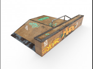 sk8 ramp pbr textures 3D Модель