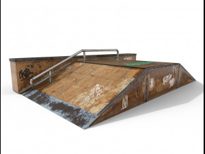 sk8 ramp pbr textures 3D Модель