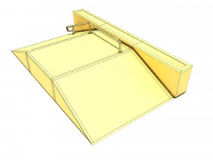 sk8 ramp pbr textures 3D Model