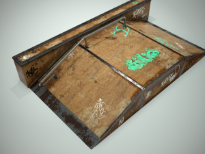 sk8 ramp pbr textures 3D Модель