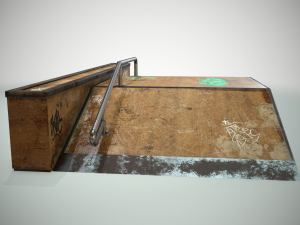 sk8 ramp pbr textures 3D Модель