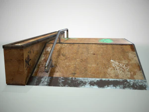 sk8 ramp pbr textures 3D Model
