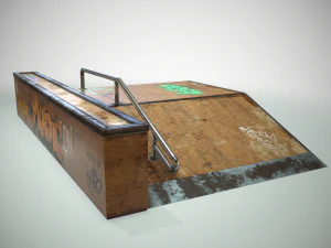 sk8 ramp pbr textures 3D Model