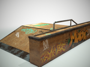 sk8 ramp pbr textures 3D Модель