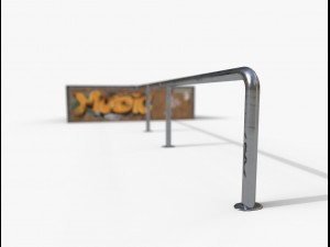 small sk8 ramp pbr textures Model 3D