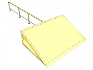 small sk8 ramp pbr textures Model 3D