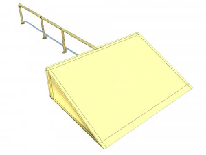 small sk8 ramp pbr textures 3D Model