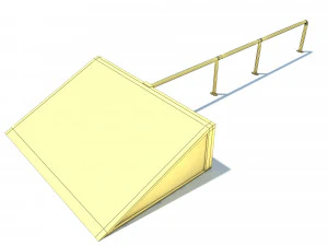 small sk8 ramp pbr textures 3D Model