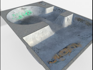 skate park pool 3D मॉडल