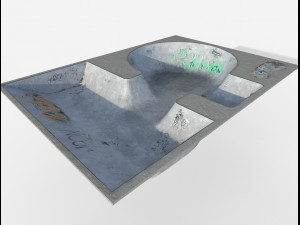 skate park pool Model 3D