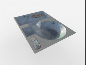 skate park pool Model 3D