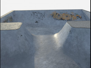 skate park pool Model 3D