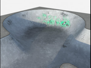 skate park pool Model 3D