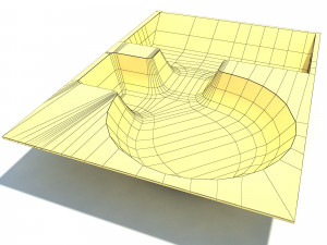 skate park pool Model 3D